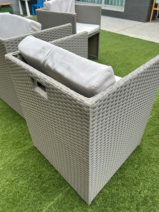 4 Sillas Ratan con Cojines