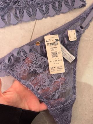 Conjunto lenceria encaje Etam