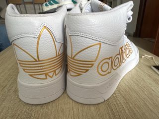 Adidas Drop Step Blancas y Doradas
