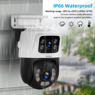 Kit Videovigilancia KERUI 8CH NVR PoE + 4 Cámaras