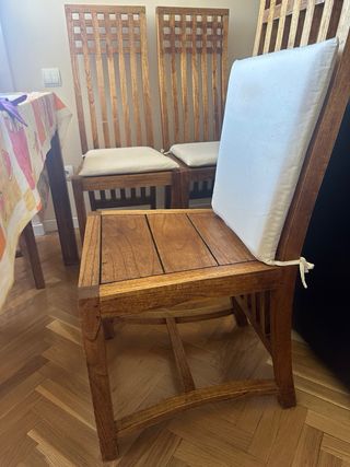6 Sillas de Madera Teca