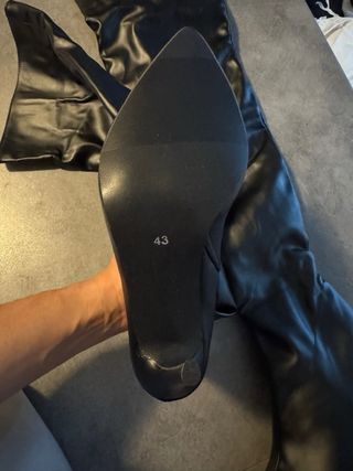 Botas altas mujer tacón negro