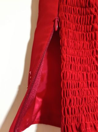 Conjunto Falda, Corset y Fular Rojo Cereza Talla S