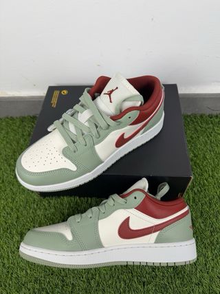 Nike Air Jordan 1 Low GS verde/rojo (t.38) NUEVAS.