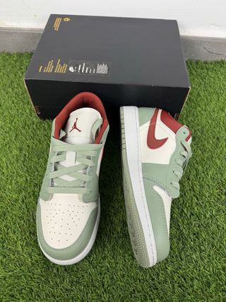 Nike Air Jordan 1 Low GS verde/rojo (t.38) NUEVAS.