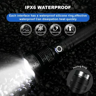 Torcia LED Militare Potente 1000M P6