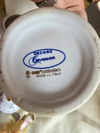 Set 2 vasi ceramica decorati oro