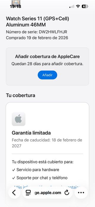 Apple Watch Series 11 GPS-5G 46mm Negro