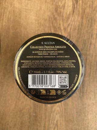 Sultan 9  50ml Nuevo a Estrenar, Fragancia Árabe