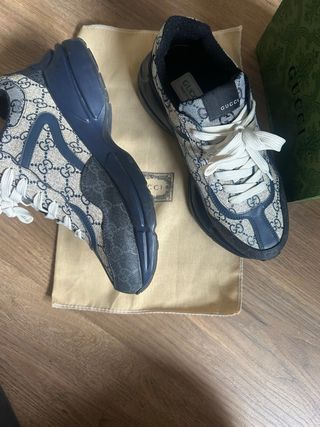Zapatillas Gucci Beige y Azul