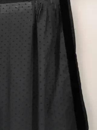 Delantal Valenciano Negro Encaje y plumeti