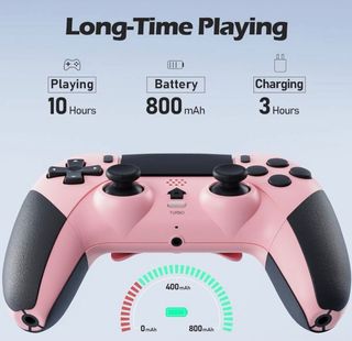 Mando PS4 Inalámbrico Rosa y Negro