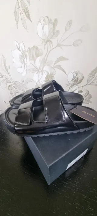 Sandalias Massimo Dutti Negras Nuevas