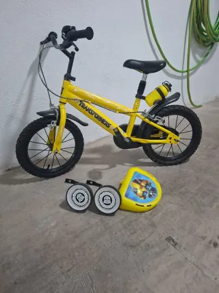 Bicicleta Infantil Transformers Amarilla