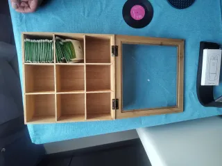 Caja organizadora de bambú para infusiones