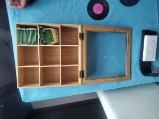 Caja organizadora de bambú para infusiones