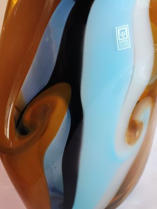 Jarrón Mdina firmado cristal