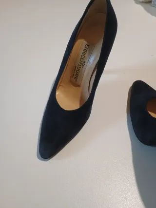 Décolleté blu scamosciate Tg 34