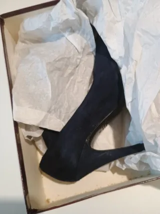 Décolleté blu scamosciate Tg 34