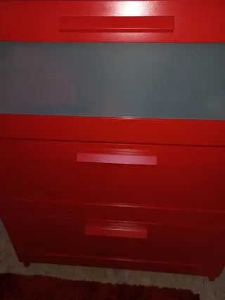 Cómoda Brimnes Ikea Roja