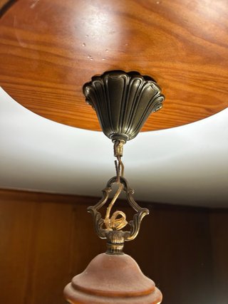Lámpara de techo madera y metal