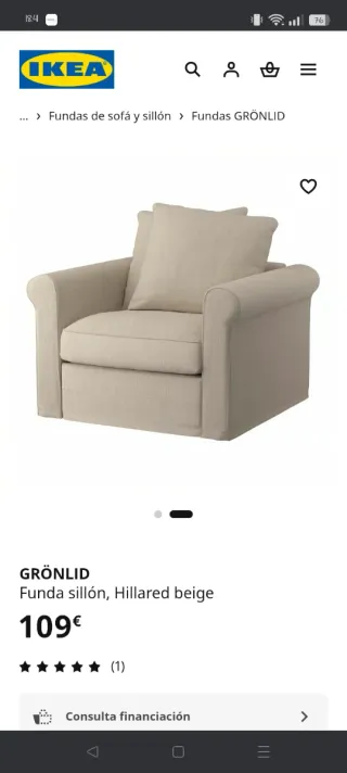 Poltrona Gronlid Ikea Beige