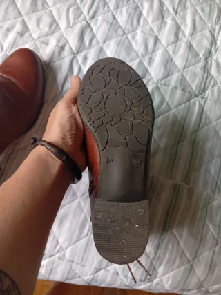 Botines de cuero marrón talla 36