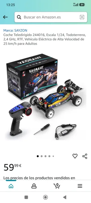 Coche teledirigido escala 1/24 2.4 GHz