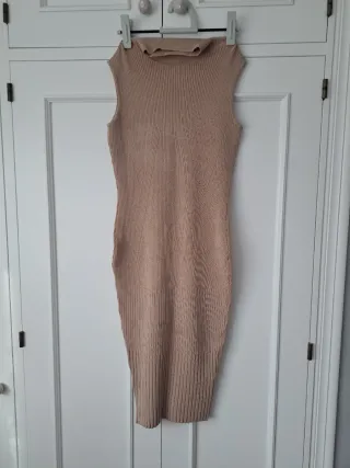 Vestido Guess Beige Dorado sin Mangas