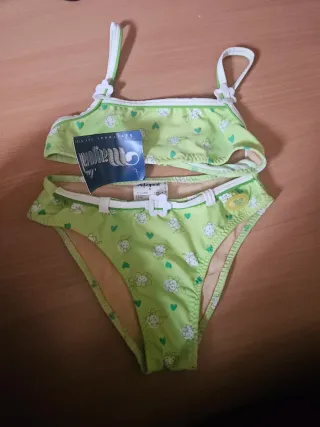 Bikini Mayoral Talla 8 Verde Estampado Flores