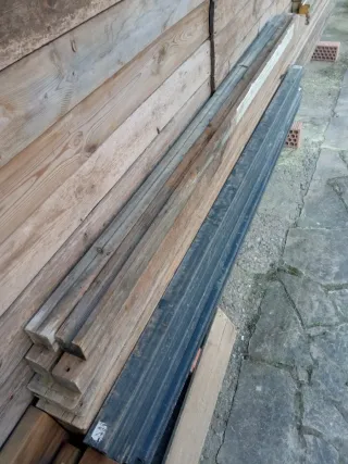 Lote maderas y composite medidas 4, 2,20 y 2,40 mt