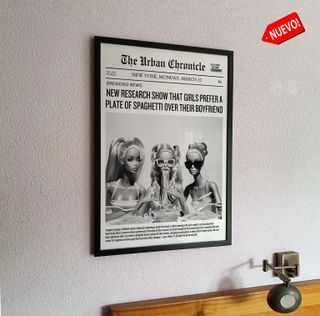 Quadro Barbie Periodico Estate Poster per Ragazze