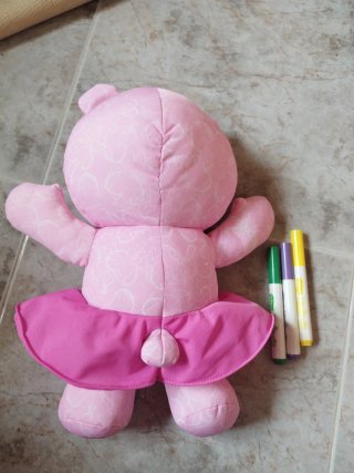Osito de Peluche Rosa para Dibujar
