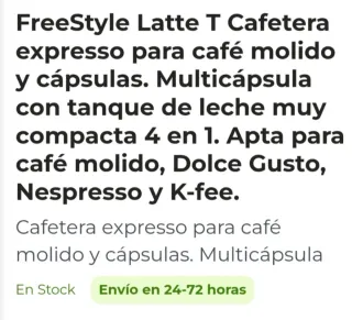 Adaptador Cafetera Cecotec Freestyle Latte T