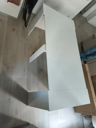 Mesa comedor extensible blanca