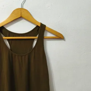 Camiseta de tirantes verde oscuro mujer Talla S