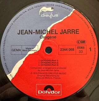 JEAN MICHEL JARRE VINILO LP OXIGENE 1976