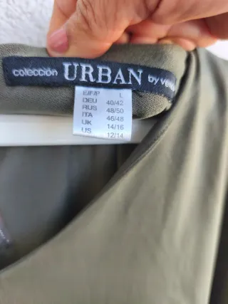 Vestido Venca verde elástico talla única