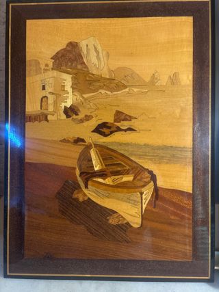 Pieza de marquetería náutica