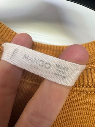 Sudadera infantil Mango color mostaza