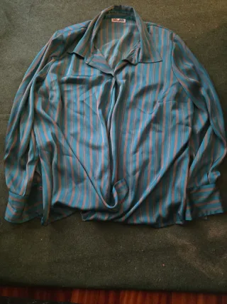 Camisa de seda Talla Moda rayas