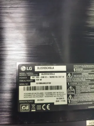 Despiece de LG OLED55CX6LA