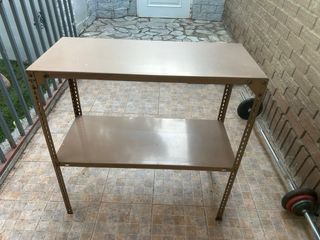 Estantería metálica marrón y plateada 90-91-40