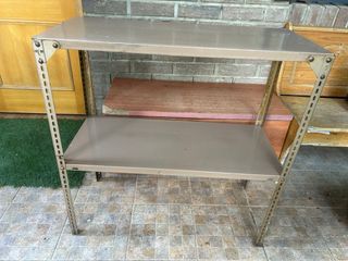 Estantería metálica marrón y plateada 90-91-40