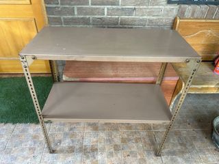 Estantería metálica marrón y plateada 90-91-40