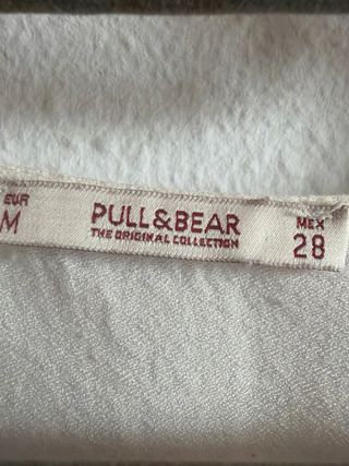 Camiseta Pull&Bear blanca manga 3/4