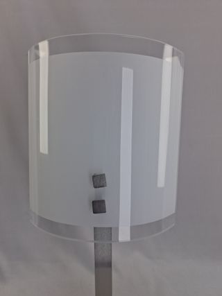 Lámpara de mesa diseño italiano metal y cristal