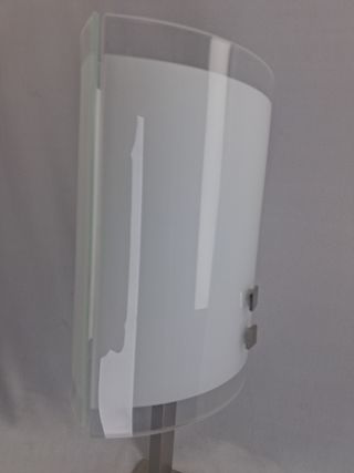 Lámpara de mesa diseño italiano metal y cristal