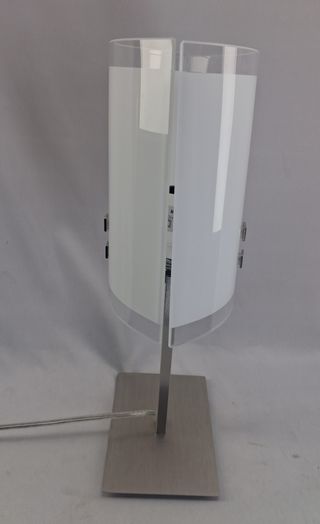 Lámpara de mesa diseño italiano metal y cristal