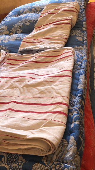 6 colchones antiguos estampados + 2 fundas